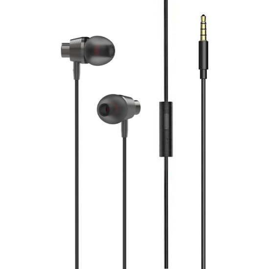 LDNIO earphones με μικρόφωνο HP05, 3.5mm σύνδεση, Φ10mm, 1.2m, γκρι