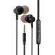 LDNIO earphones με μικρόφωνο HP06, 3.5mm σύνδεση, Φ10mm, 1.2m, μαύρα