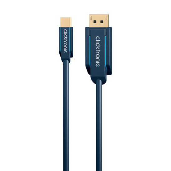 CLICKTRONIC καλώδιο DisplayPort σε DisplayPort Mini 70738, 2m, HD, μπλε