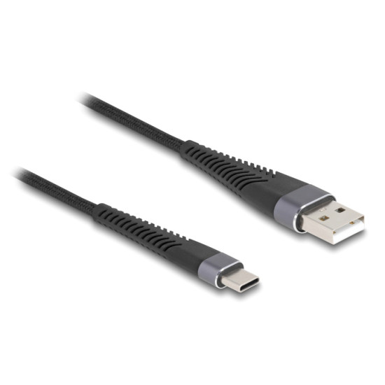 DELOCK καλώδιο USB σε USB-C 81121, 60W, 480Mbps, 1m, μαύρο