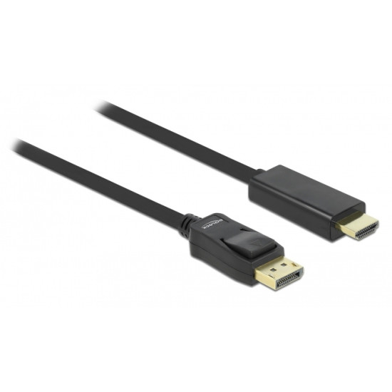 DELOCK καλώδιο DisplayPort σε HDMI 82587, passive, 1080p/60Hz, 2m, μαύρο