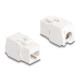 DELOCK Keystone module 86051, RJ45 σε LSA, Cat.6A UTP, λευκό, 4τμχ