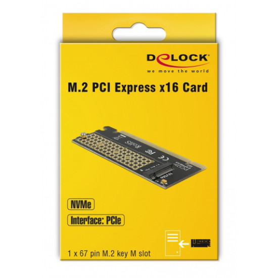 DELOCK Κάρτα Επέκτασης PCIe x16 σε NVMe M.2 Key M