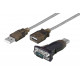 GOOBAY αντάπτορας/καλώδιο USB σε RS-232 93128, 1 Mbit/s, 1.5m, διάφανο