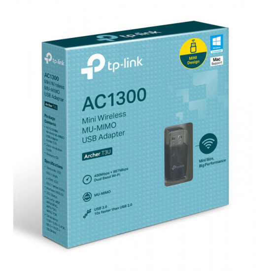 TP-LINK ασύρματος USB αντάπτορας δικτύου Archer T3U, 1300Mbps, Ver. 1.0