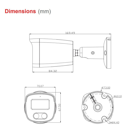 LONGSE IP κάμερα BMSCKL500 με μικρόφωνο, 2.8mm, 5MP, αδιάβροχη IP67, PoE