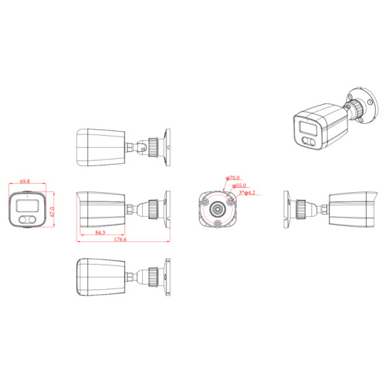 LONGSE IP κάμερα BMSDFG400W, WiFi, 2.8mm, 1/3" CMOS, 4MP, SD, IP67