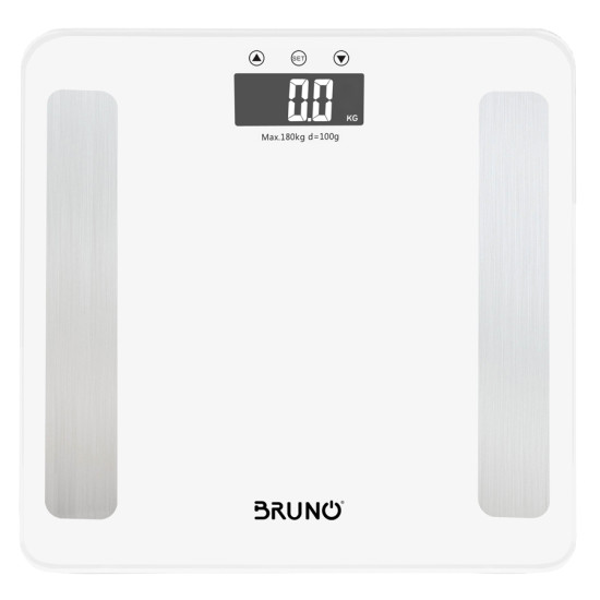 BRUNO ψηφιακή ζυγαριά με λιπομετρητή BRN-0057, έως 180kg, λευκή