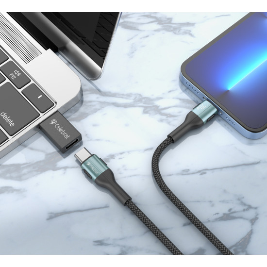 CELEBRAT αντάπτορας USB 3.0 σε USB-C CA-01, 3A, 5Gbps, μαύρος