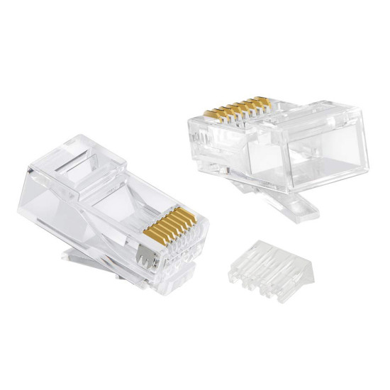 POWERTECH βύσμα RJ45 CAB-N352, Cat 6/6a UTP, modular, διάφανο, 50τμχ