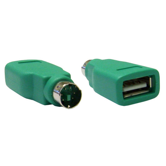 POWERTECH αντάπτορας USB 2.0 θηλυκό σε PS2 αρσενικό CAB-U021, πράσινος