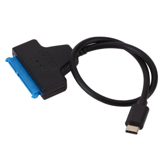 POWERTECH καλώδιο σύνδεσης HDD/SSD CAB-UC060, USB-C σε SATA 6Gbps, μαύρο