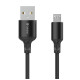 CELEBRAT καλώδιο Micro USB σε USB CB-32, 10.5W, 1m, μαύρο