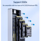 ORICO θήκη για Μ.2 NVMe SSD CM2C3-G2-GY-BP, 10Gbps, έως 4TB, γκρι