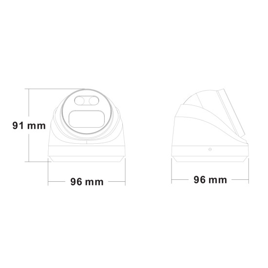 LONGSE υβριδική κάμερα CMSBTHC500FKEW, 2.8mm, 8MP, αδιάβροχη IP67, AOC, LED