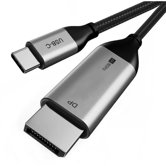 CABLETIME καλώδιο USB-C σε DisplayPort CT-CMDP2, 4K/30Hz, 1.2m, μαύρο