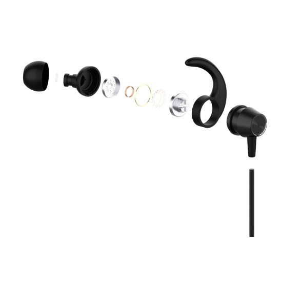 YISON earphones E14 με μαγνήτη, Bluetooth, 10mm, 65mAh, μαύρα