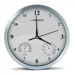 ESPERANZA ρολόι τοίχου Lyon EHC016W, 25cm, λευκό