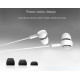 USAMS earphones με μικρόφωνο EP-12, 3.5mm σύνδεση, Φ10mm, 1.2m, λευκά