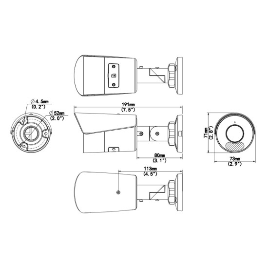 UNIARCH IP κάμερα IPC-B128-APF28KM, 2.8mm, 8MP, PoE, SD, IR 30m