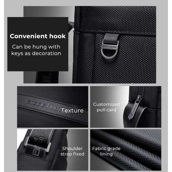 ARCTIC HUNTER τσάντα ώμου K00162 με θήκη tablet, 5L, μαύρη