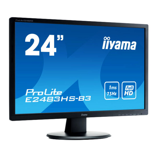 IIYAMA used οθόνη B2480H LED, 24" 1920x1080, VGA/DVI/HDMI, Grade A