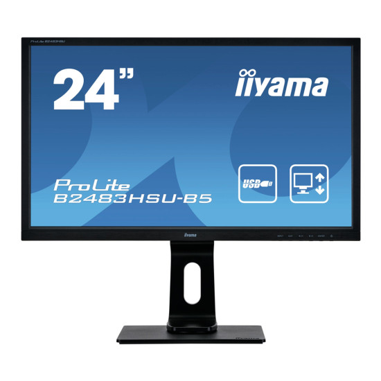 IIYAMA used Οθόνη B2483HSU LED, 24" 1920x1080, VGA/DVI/DisplayPort, Grade A