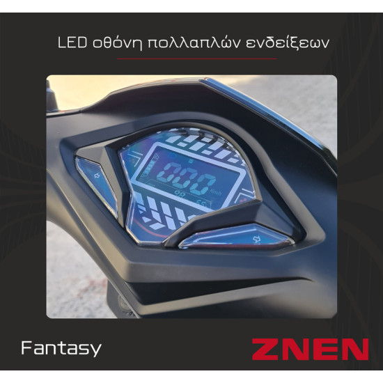 ZNEN ηλεκτρικό μηχανάκι Fantasy, 3000W, 72V 20Ah, μαύρο