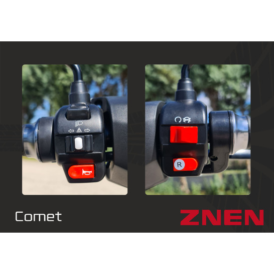 ZNEN ηλεκτρικό μηχανάκι Comet, 2000W, 60V 20Ah, μαύρο