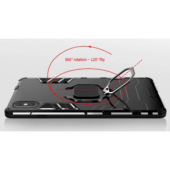 POWERTECH Θήκη Ring Armor MOB-1748 για iPhone 14 Pro, μαύρη