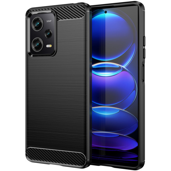 POWERTECH θήκη Carbon MOB-1847 για Xiaomi Note 12 Pro/Poco X5 Pro, μαύρη