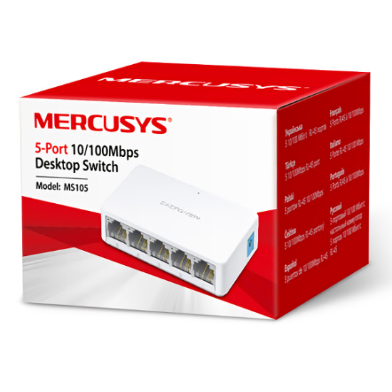 MERCUSYS Desktop Switch MS105, 5x 10/100 Mbps, Ver. 2