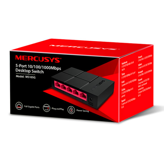 MERCUSYS Desktop Switch MS105G, 5x 10/100/1000 Mbps, Ver. 1