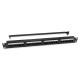 POWERTECH patch panel NETW-0027 για rack 19"/1U, 24 θυρών, CAT 6 UTP, μαύρο