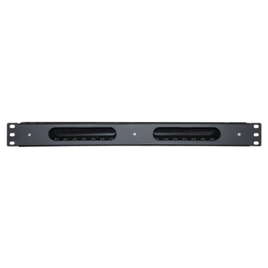 POWERTECH cable management NETW-0029 για rack 19"/1U, πλαστικό, μαύρο