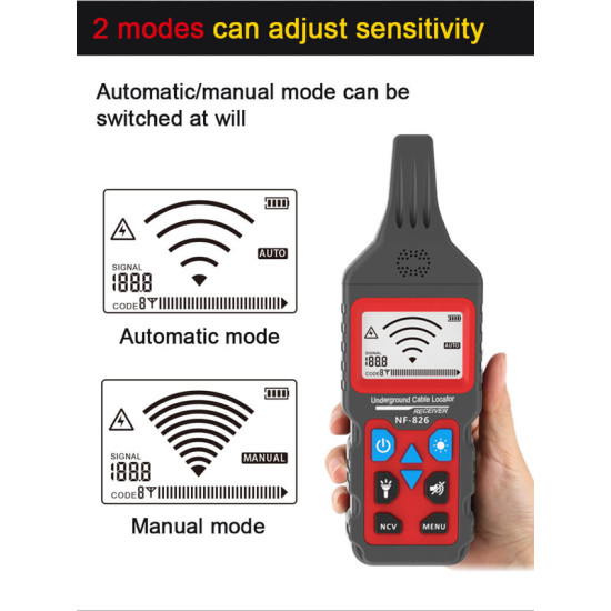 NOYAFA ανιχνευτής καλωδίων & σωλήνων NF-826