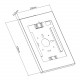 BRATECK επιτοίχια βάση tablet PAD34-01, αντικλεπτική, 9.7-11", λευκή