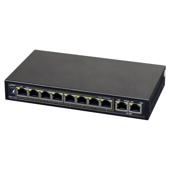 PULSAR PoE Ethernet Switch S108-90W, 10x ports 10/100Mb/s