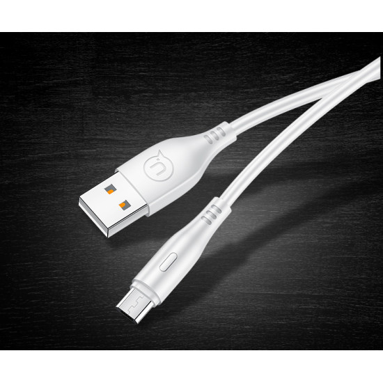 USAMS καλώδιο Micro USB σε USB US-SJ268, 10W, 1m, λευκό
