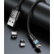 USAMS καλώδιο USB σε lightning US-SJ472, μαγνητικό, 10.5W, 1m, μαύρο