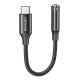 USAMS αντάπτορας USB-C σε 3.5mm US-SJ599, μαύρος