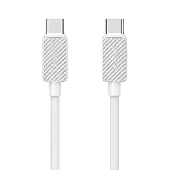 USAMS καλώδιο USB-C σε USB-C US-SJ691, 60W, 480Mbps, 1m, λευκό