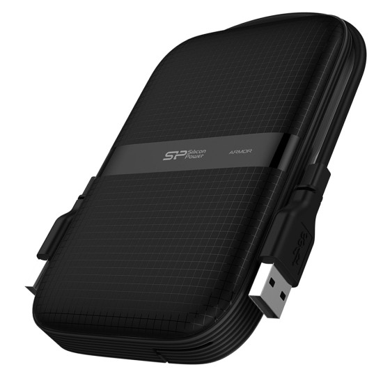 SILICON POWER εξωτερικός HDD Armor A60, 1TB, USB 3.2, μαύρος