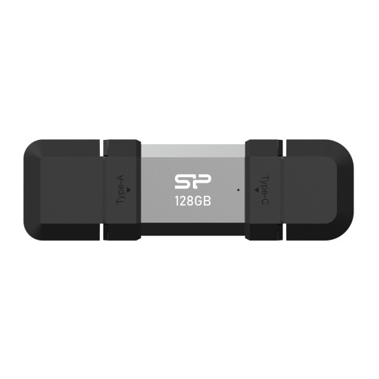 SILICON POWER USB Flash Drive C51, USB/USB-C, 128GB, 120MBps, ασημί