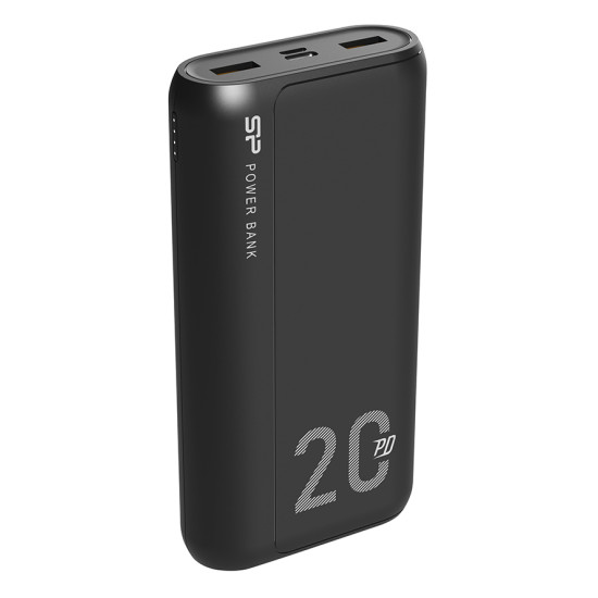 SILICON POWER power bank QS15, 20000mAh, 2x USB & USB Type-C, 3A, μαύρο