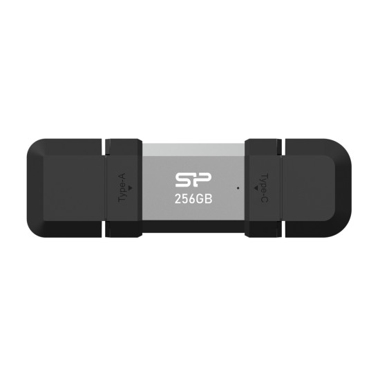 SILICON POWER USB Flash Drive C51, USB/USB-C, 256GB, 200MBps, ασημί