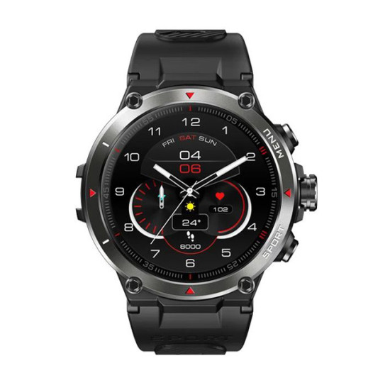 ZEBLAZE smartwatch Stratos 2, 1.3" AMOLED, GPS, heart rate, 5 ATM, μαύρο