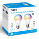 TP-LINK Smart λάμπα LED TAPO-L530E WiFi, 8.7W E27, 2500K-6500K RGB, 2τμχ