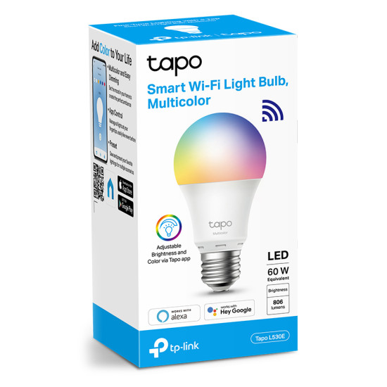 TP-LINK Smart λάμπα LED TAPO-L530E WiFi, 8.7W E27, 2500K-6500K RGB