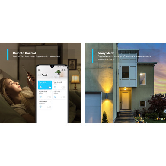 TP-LINK smart αντάπτορας ρεύματος TAPO-P100, Wi-Fi, bluetooth, Ver. 1.0